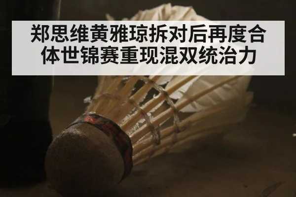 郑思维黄雅琼拆对后再度合体世锦赛重现混双统治力